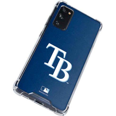 MLB Tampa Bay Rays - Solid Distressed Galaxy S20 FE Clear Case