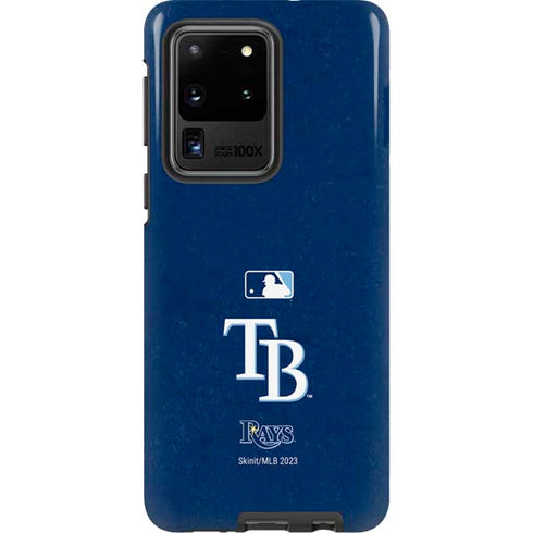 MLB Tampa Bay Rays - Solid Distressed Galaxy S20 Ultra 5G Pro Case