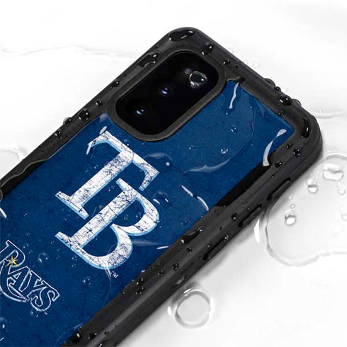 MLB Tampa Bay Rays - Solid Distressed Galaxy S20 Waterproof Case