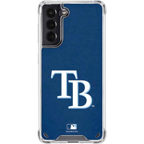MLB Tampa Bay Rays - Solid Distressed Galaxy S21 5G Clear Case