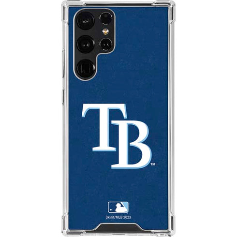 MLB Tampa Bay Rays - Solid Distressed Galaxy S24 Ultra Clear Case