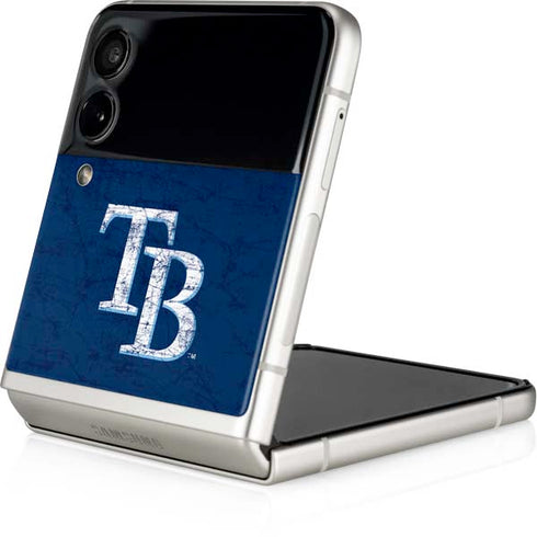 MLB Tampa Bay Rays - Solid Distressed Galaxy Z Flip4 5G Skin