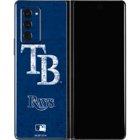 MLB Tampa Bay Rays - Solid Distressed Galaxy Z Fold2 5G Skin
