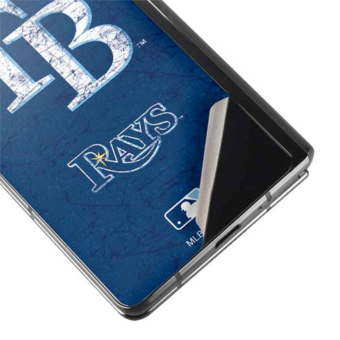 MLB Tampa Bay Rays - Solid Distressed Galaxy Z Fold2 5G Skin