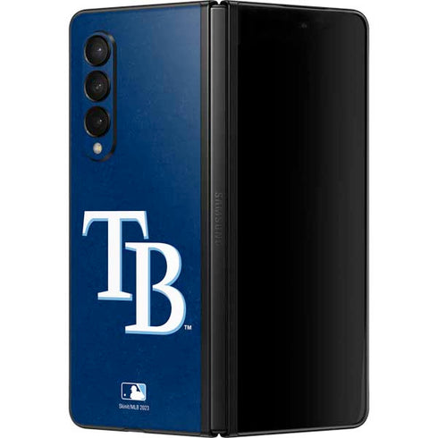 MLB Tampa Bay Rays - Solid Distressed Galaxy Z Fold3 5G Skin