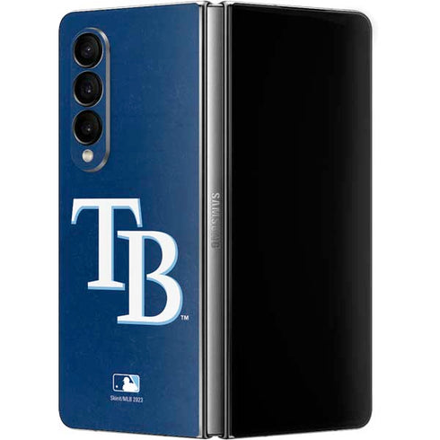 MLB Tampa Bay Rays - Solid Distressed Galaxy Z Fold4 5G Skin