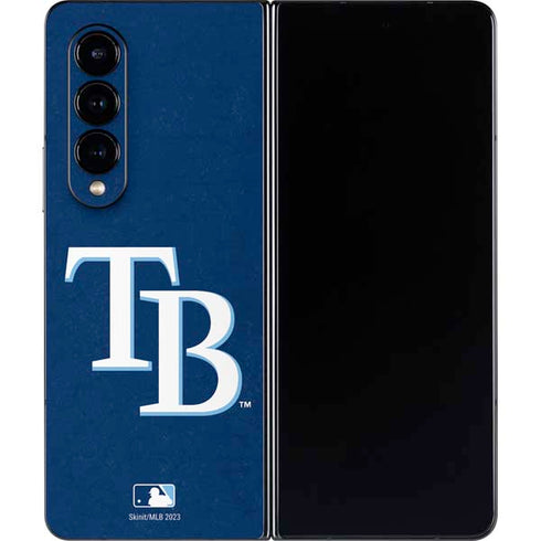 MLB Tampa Bay Rays - Solid Distressed Galaxy Z Fold4 5G Skin