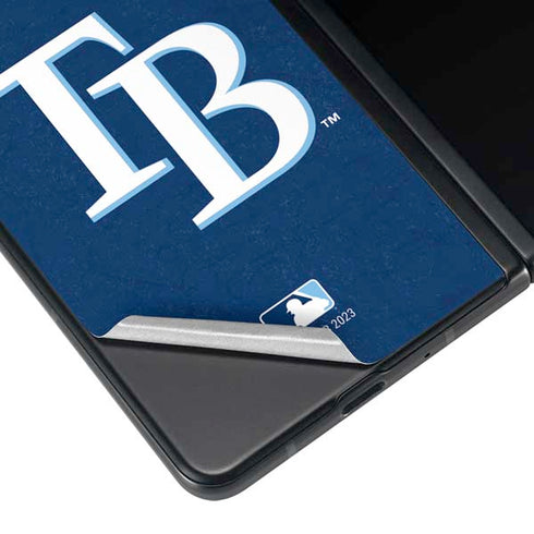 MLB Tampa Bay Rays - Solid Distressed Galaxy Z Fold4 5G Skin