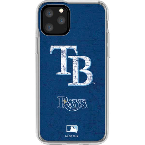 MLB Tampa Bay Rays - Solid Distressed iPhone 11 Pro Clear Case