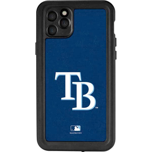 MLB Tampa Bay Rays - Solid Distressed iPhone 11 Pro Max Waterproof Case