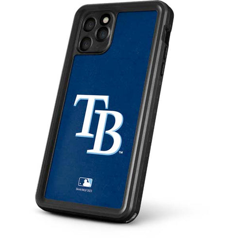 MLB Tampa Bay Rays - Solid Distressed iPhone 11 Pro Max Waterproof Case