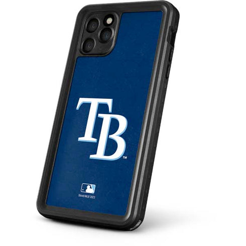 MLB Tampa Bay Rays - Solid Distressed iPhone 11 Pro Waterproof Case