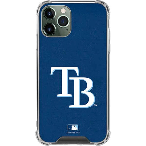 MLB Tampa Bay Rays - Solid Distressed iPhone 12 Pro Clear Case