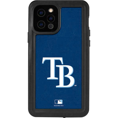 MLB Tampa Bay Rays - Solid Distressed iPhone 12 Pro Waterproof Case
