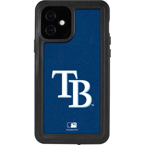 MLB Tampa Bay Rays - Solid Distressed iPhone 12 Waterproof Case