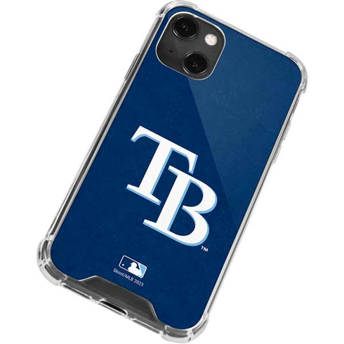 MLB Tampa Bay Rays - Solid Distressed iPhone 13 Mini Clear Case