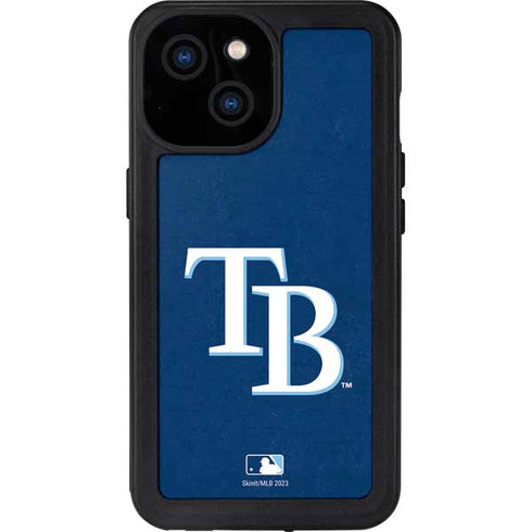 MLB Tampa Bay Rays - Solid Distressed iPhone 13 Mini Waterproof Case