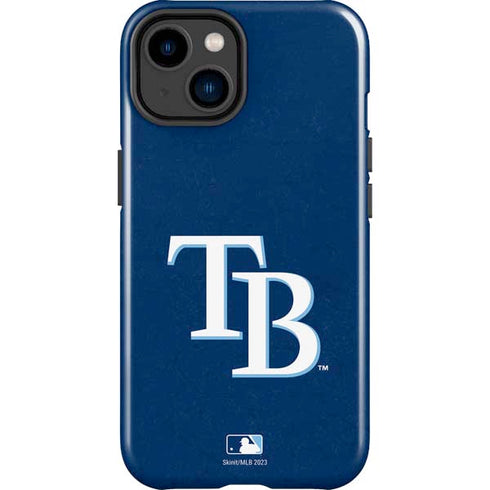 MLB Tampa Bay Rays - Solid Distressed iPhone 15 Plus Impact Case