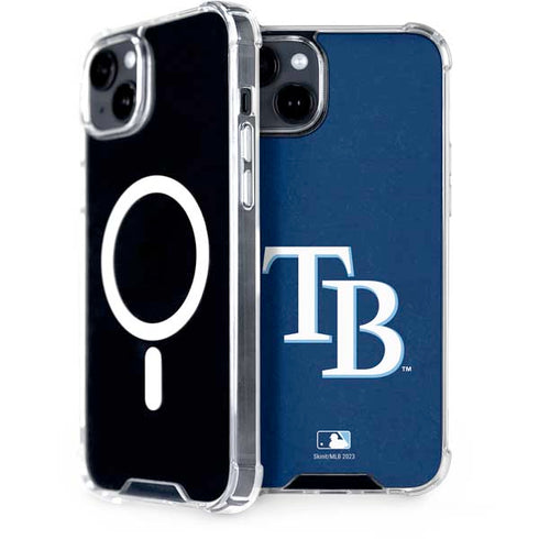 MLB Tampa Bay Rays - Solid Distressed iPhone 15 Plus MagSafe Case