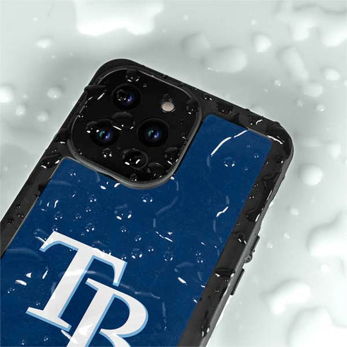 MLB Tampa Bay Rays - Solid Distressed iPhone 14 Pro Max Waterproof Case