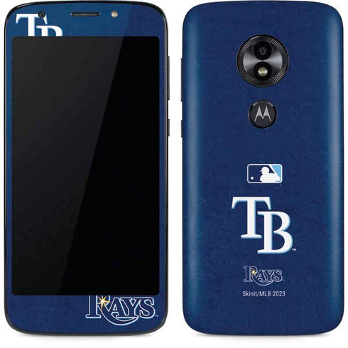 MLB Tampa Bay Rays - Solid Distressed Moto E5 Play Skin