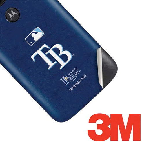 MLB Tampa Bay Rays - Solid Distressed Moto E5 Play Skin