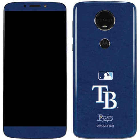 MLB Tampa Bay Rays - Solid Distressed Moto E5 Plus Skin