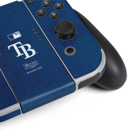 MLB Tampa Bay Rays - Solid Distressed Nintendo Switch OLED (2021) Skin