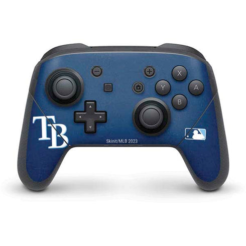 MLB Tampa Bay Rays - Solid Distressed Nintendo Switch Pro Controller Skin