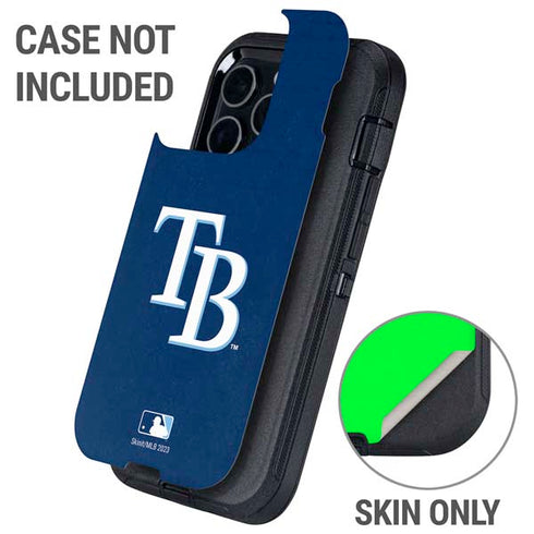 MLB Tampa Bay Rays - Solid Distressed Otterbox Defender iPhone Skin
