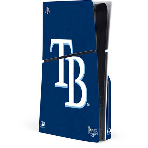 MLB Tampa Bay Rays - Solid Distressed PS5 Slim Disk Console Skin
