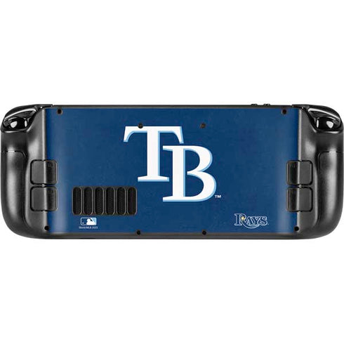MLB Tampa Bay Rays - Solid Distressed Steam Deck Handheld Gaming Computer Skin