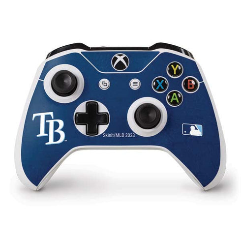MLB Tampa Bay Rays - Solid Distressed Xbox One S Controller Skin
