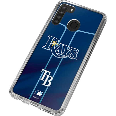 MLB Tampa Bay Rays Alternate/Away Jersey Galaxy A21 Clear Case