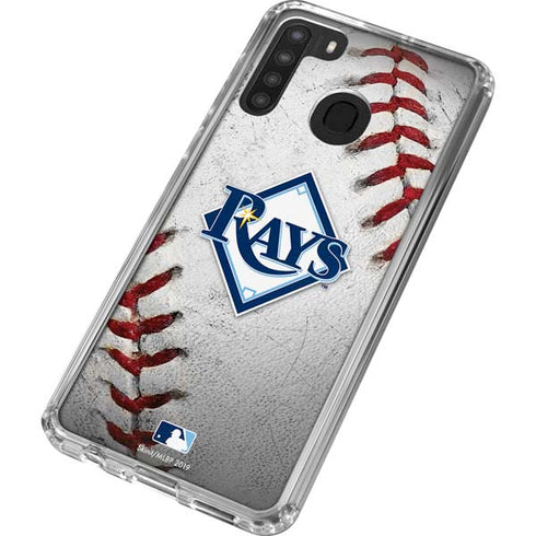 MLB Tampa Bay Rays Game Ball Galaxy A21 Clear Case