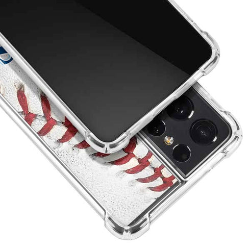 MLB Tampa Bay Rays Game Ball Galaxy S21 Ultra 5G Clear Case
