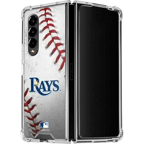 MLB Tampa Bay Rays Game Ball Galaxy Z Fold4 5G Clear Case