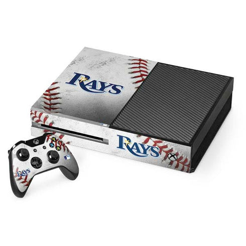 MLB Tampa Bay Rays Game Ball Xbox One Console and Controller Bundle Skin