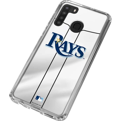 MLB Tampa Bay Rays Home Jersey Galaxy A21 Clear Case