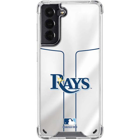 MLB Tampa Bay Rays Home Jersey Galaxy S21 5G Clear Case