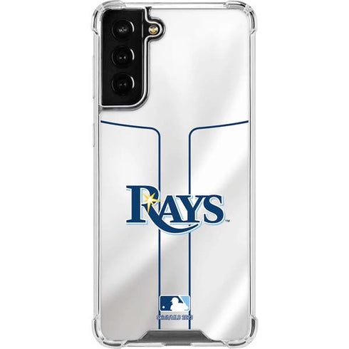 MLB Tampa Bay Rays Home Jersey Galaxy S21 FE Clear Case