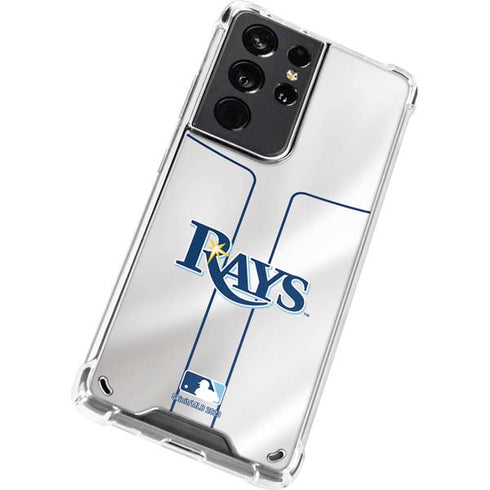 MLB Tampa Bay Rays Home Jersey Galaxy S21 Ultra 5G Clear Case