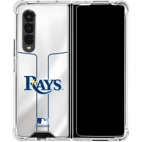 MLB Tampa Bay Rays Home Jersey Galaxy Z Fold4 5G Clear Case