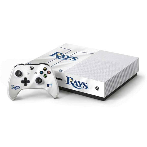 MLB Tampa Bay Rays Home Jersey Xbox One S Console and Controller Bundle Skin