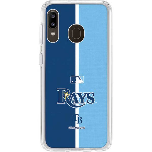 MLB Tampa Bay Rays Split Galaxy A20 Clear Case