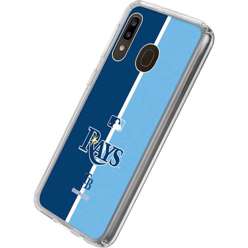 MLB Tampa Bay Rays Split Galaxy A20 Clear Case