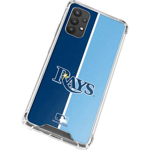 MLB Tampa Bay Rays Split Galaxy A32 5G Clear Case