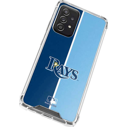 MLB Tampa Bay Rays Split Galaxy A72 5G Clear Case