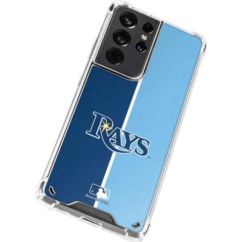 MLB Tampa Bay Rays Split Galaxy S21 Ultra 5G Clear Case