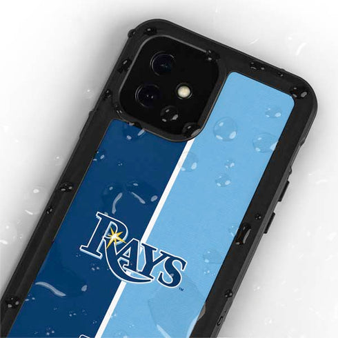 MLB Tampa Bay Rays Split iPhone 12 Mini Waterproof Case